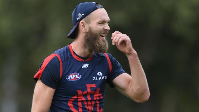 Max Gawn was the top scorer in Melbourne’s much-needed win over Hawthorn with 127 points. Picture: Image/Julian Smith.