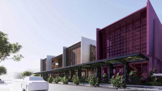 An updated artist impression of the CQUniversity Cairns CBD campus showing what would become the "health and engineering wing" should the provider receive additional federal funding. Construction on the original concept is still expected to start in 2025 and be complete by 2028.