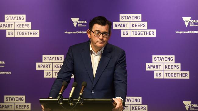 Daniel Andrews is known for batting away questioning with non-answers at press conferences. Picture: Penny Stephens