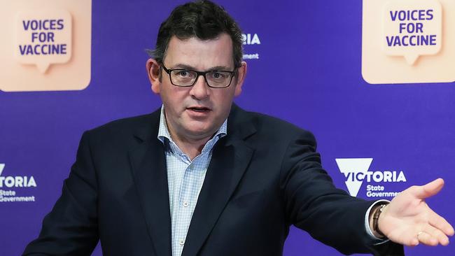 Premier Dan Andrews announced the lockdown across ­regional Victoria was expected to end next week. Picture: Ian Currie