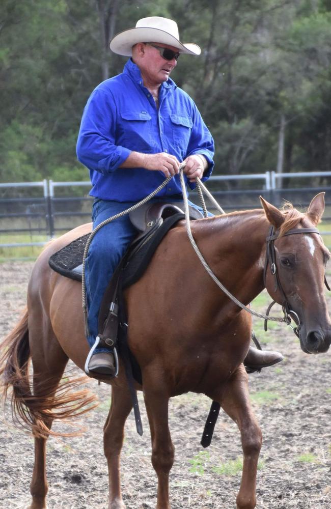 Rodney Blagg is recovering from serious injuries suffered when he was thrown from his horse at Widgee on Sunday July 14, 2024. Picture: Contributed taken by D.C Photography.