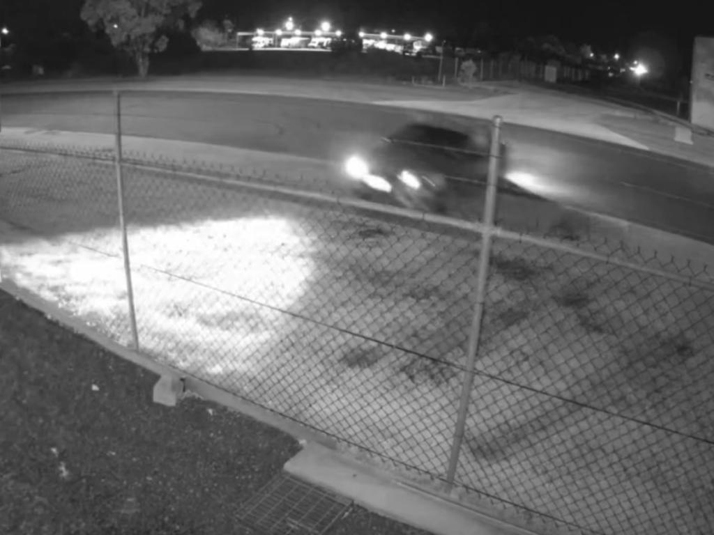 The car allegedly lost control and slammed into the fence of a diesel mechanic.