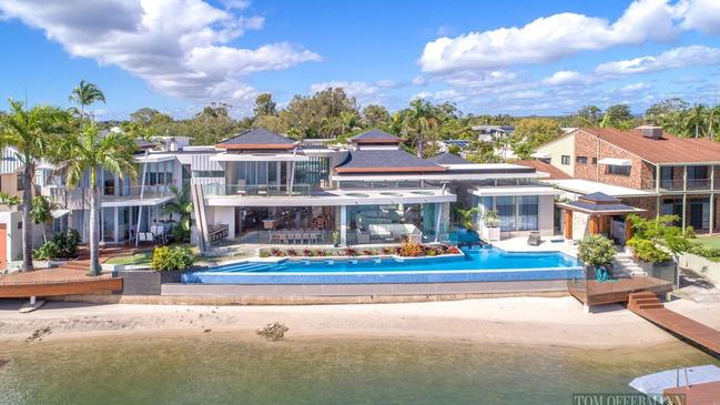 Anthony Bell and wife Kelly Landry purchased this Noosa Sound mansion in 2017 for $10.3 million.