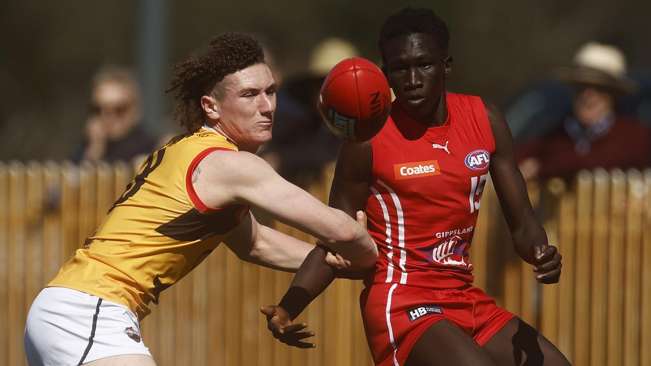 Tew Jiath (right) has made a big impression for Gippsland Power in the second half of the season. Picture: Getty Images