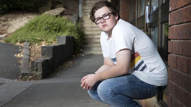 Jordyn and his friend were attacked by a group of youths in Lilydale. Jordan was punched up to 25 times and hit over the head with a bottle. Picture: Sarah Matray