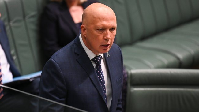 Peter Dutton has accused the Albanese Government of creating "chaos and confusion" after it imposed mandatory COVID-19 testing on travellers entering Australia from China. Picture: NCA NewsWire / Martin Ollman