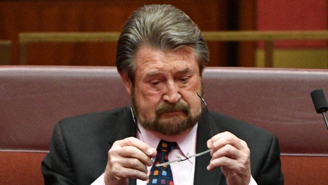 Derryn Hinch sided with Labor and the Greens to reject tax cuts. Picture: AAP.