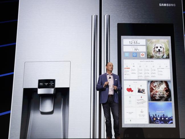 Tim Baxter, president and CEO of Samsung at CES International. Pic: AP Photo/Jae C. Hong