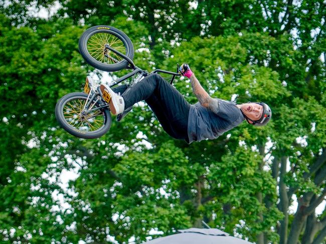 Brandon Loupos in action at the 2025 BMX Freestyle National Championships. Picture: Past Tense Photography/AusCycling