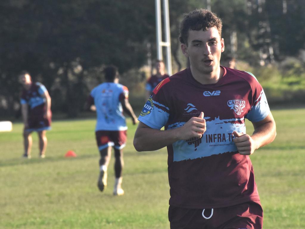 CQ Capras under-19 squad at a pre-season training session at Kettle Park, Rockhampton, on December 18, 2024.