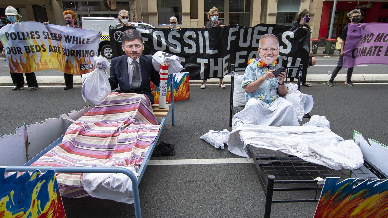 Extinction Rebellion South Australia has warned its members to expect hostility from members of the public at planned Tour Down Under protests. Picture: NCA NewsWire / Naomi Jellicoe