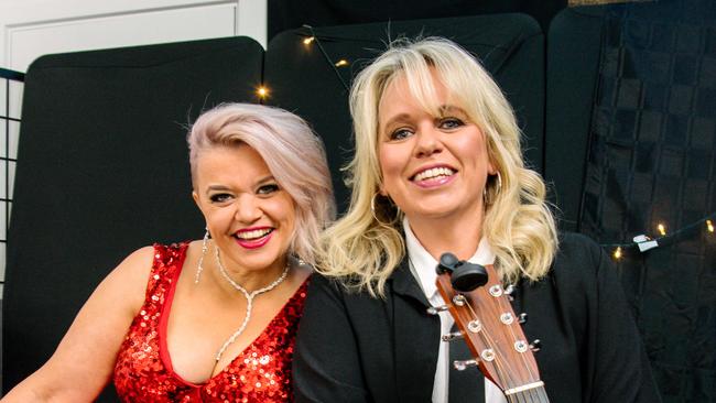 Cole (right) with ex-wife Libby O'Donovan at the Cabaret Festival in Adelaide in 2020. Photo The Advertiser/ Morgan Sette.