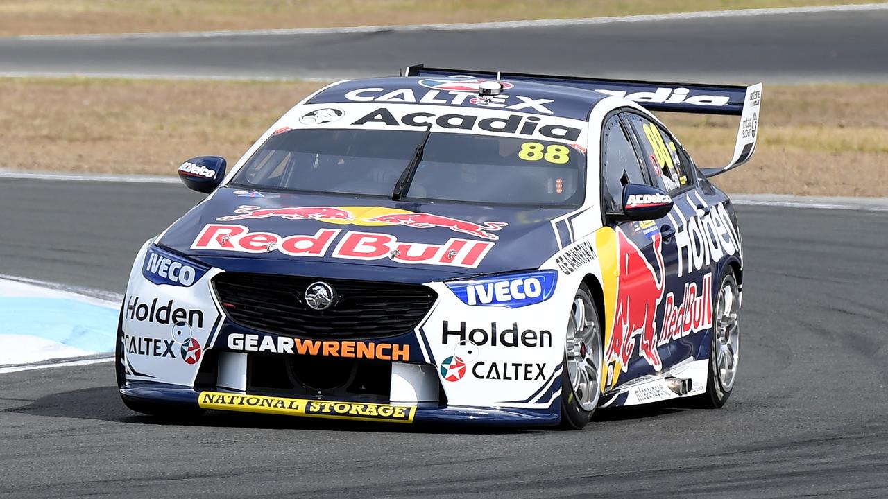 Jamie Whincup in action at the Ipswich SuperSprint at Queensland Raceway in 2019.