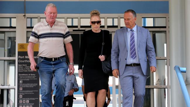 Former senior corrections officer Amy Connors leaves at Port Macquarie Court. Picture: Nathan Edwards.