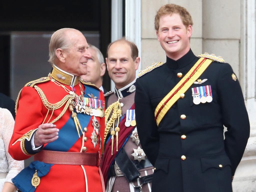 Prince Harry and Prince Philip in 2014. Picture: Chris Jackson/Getty Images