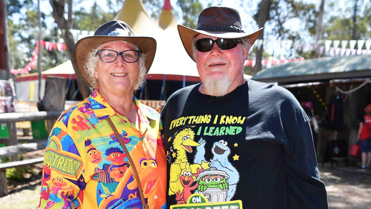 Helen and Cliff Wyvill at the Gympie Muster. Picture: Patrick Woods.