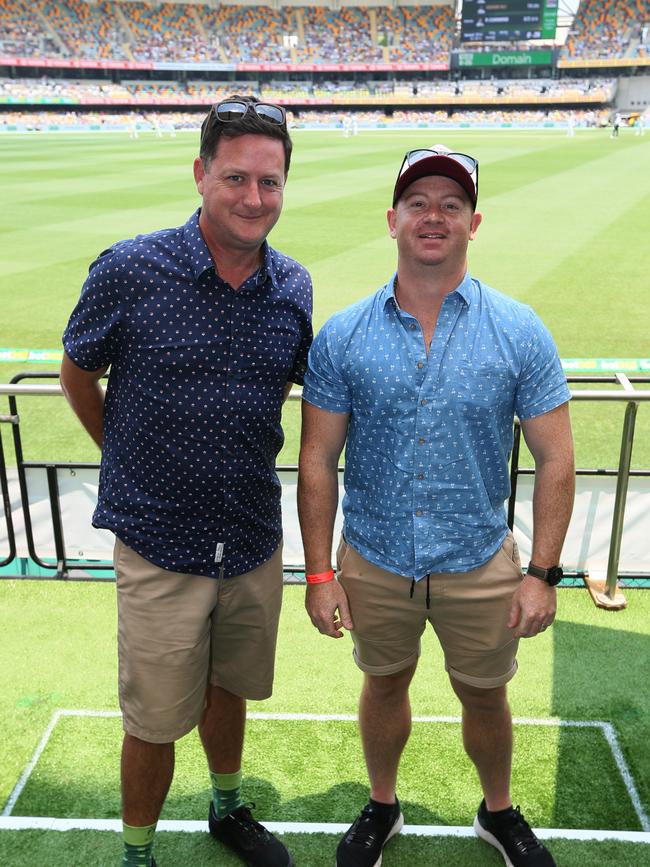Brian Ahern and Ben Shumack. Picture: AAP/Richard Waugh