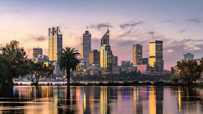 A view of the Perth CBD skyline.