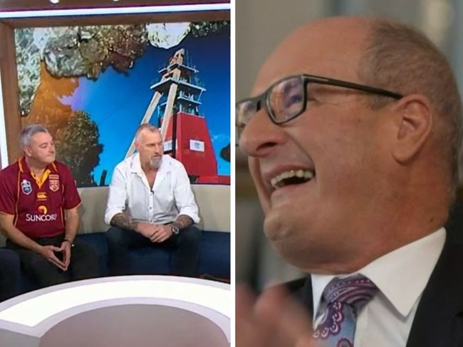 Kochie "David" Koch reunites with Beaconsfield Disaster survivors. Picture: Sunrise