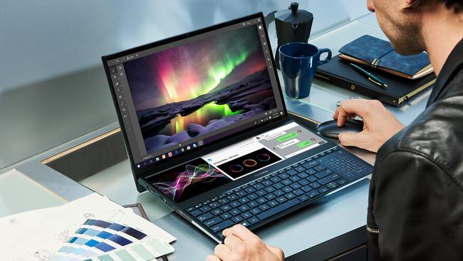 The Asus ZenBook Pro Duo 4K laptop gives you the chance to work with three displays.