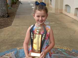 Isobel Ellis wins Section 222 - Boys/Gorls vocal solo U7 years (Ayesha Hall trophy). Picture: Jann Houley