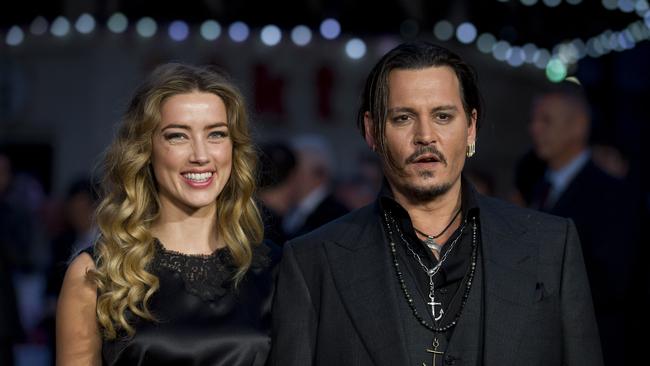 Heard and Depp in 2015. Picture: AFP