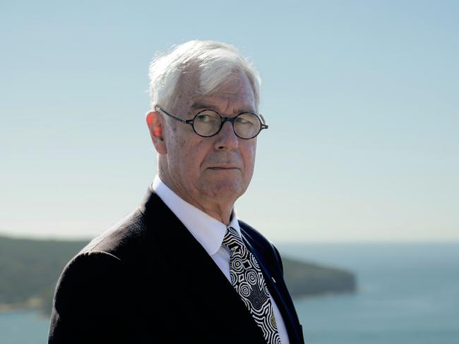 Border Politics film at cremorne orpheum. Pictured: Julian Burnside at entrance to Sydney Harbour.