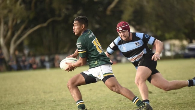 USC Barbarians A-Grade player Mike Filiga in action. Picture: Contributed.