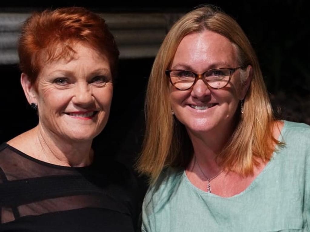 One Nation Capricornia candidate for the 2022 federal election Kylee Stanton (right) with One Nation Senator Pauline Hanson. Picture: Facebook