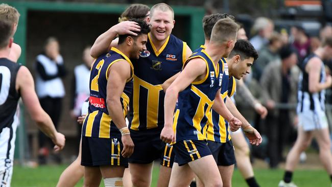 Nick Grigg kicked seven goals in Rupertswood’s RDFL premiership.