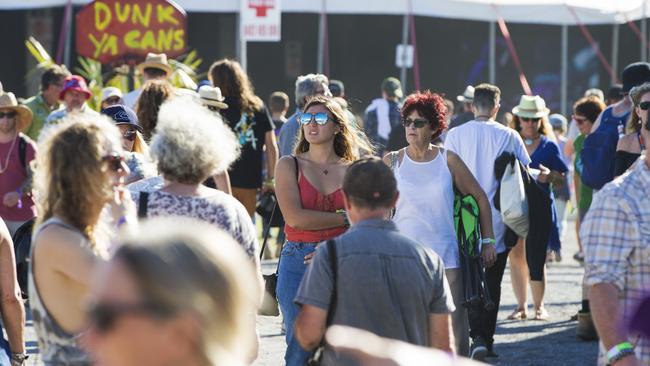 Crowds at the Byron Bay Bluesfest. Picture Nigel Hallett.
