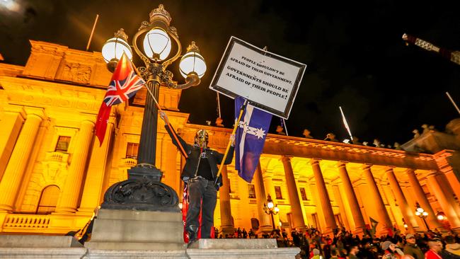 Demonstrators have vowed to camp out at parliament. Picture: Tim Carrafa