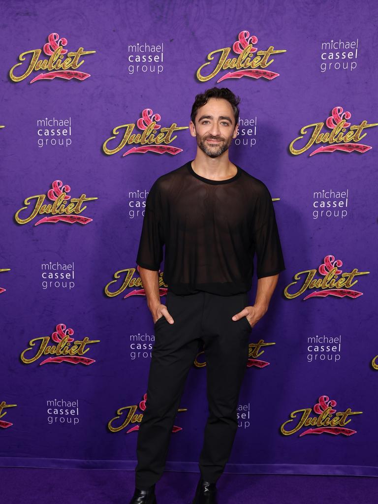 Matthew Backer attends the Sydney opening night of & Juliet at Sydney Lyric Theatre.