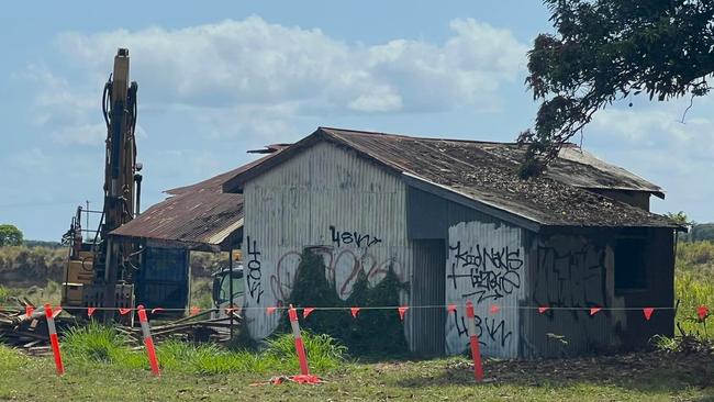 One of the historic cane barracks was demolished last week. Picture: Michael Musumeci