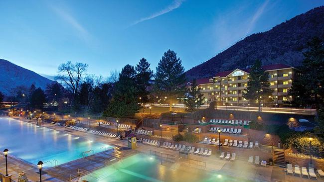 The pools of Glenwood Hot Springs Resort are the site of the trip’s overnight stop.