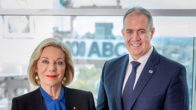 Ita Buttrose, chair of ABC and David Anderson, managing director of ABC. Picture: ABC