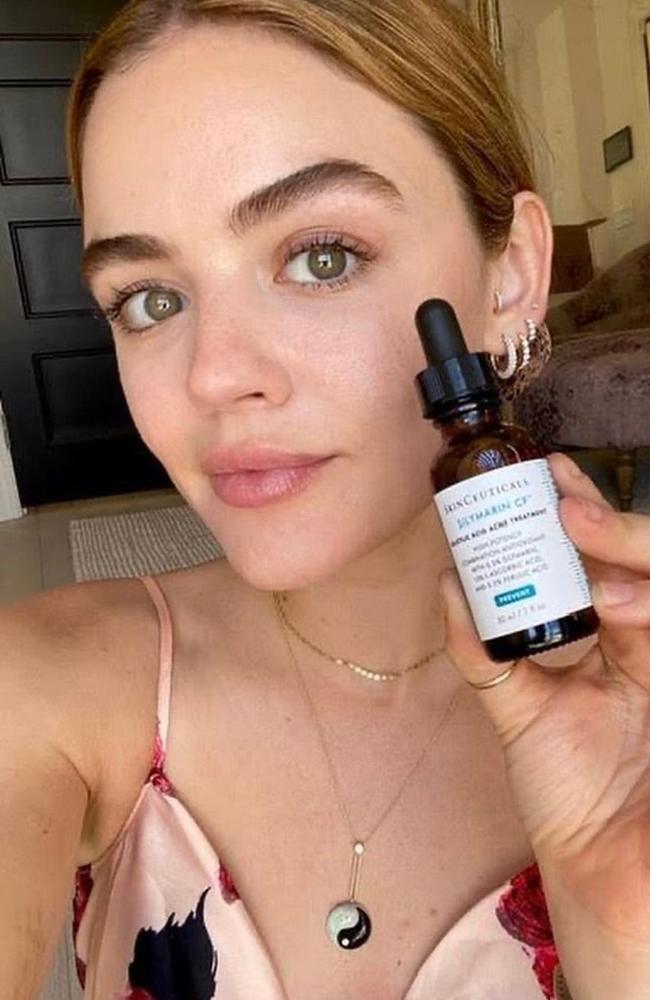 Actress Lucy Hale is also a fan. Picture: Instagram/@skinceuticals.