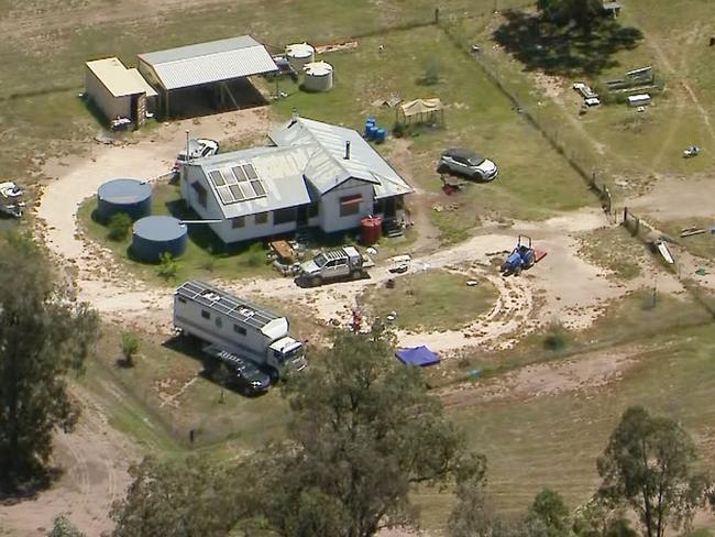 The Trains’ property at Wieambilla. Picture: 9 News.