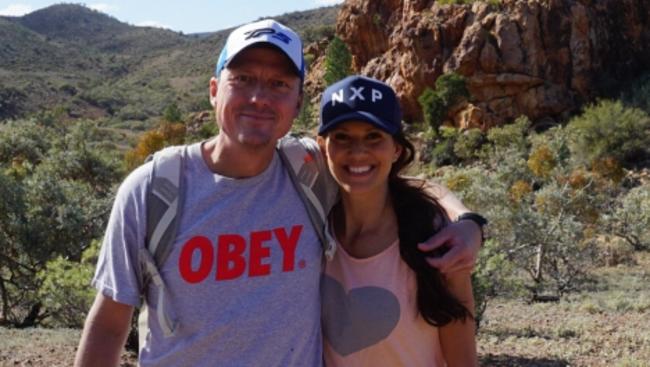 James Brayshaw with girlfriend Lisa Christie on holiday. Picture: Instagram.