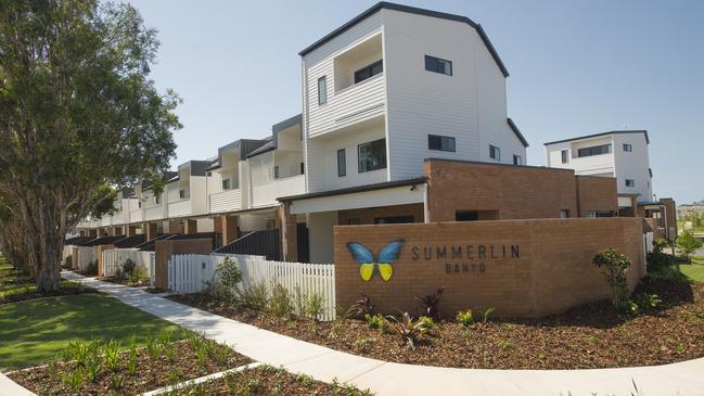 The terraced townhouses which were built in Stage 1 of Summerlin Estate at Banyo.