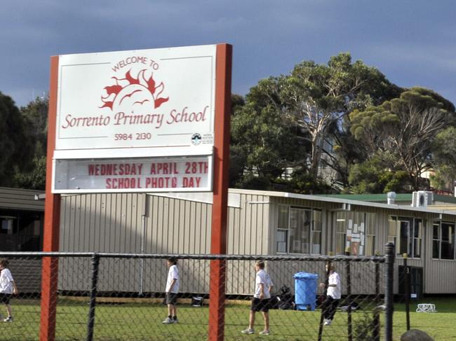 Sorrento primary School. Portables on school oval.