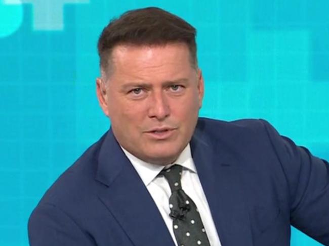 Karl Stefanovic telling it how he sees it. Photo: Channel 9.
