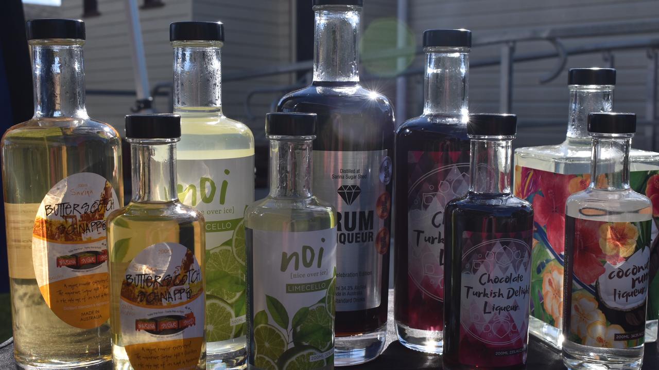 Just some of the liqueur the Sarina Sugar Shed is producing. Picture: Matthew Forrest