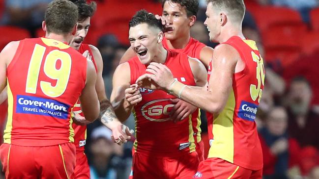 Ben Ainsworth celebrates a goal on a night the Suns let it slip. Pic: Getty Images