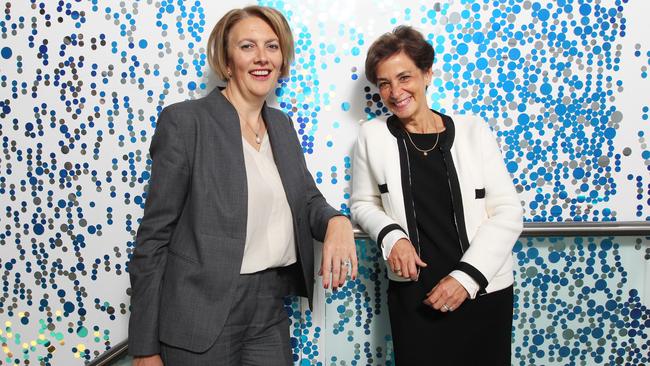 Deutsche Bank’s Naomi Flutter and Lisa Robins. Picture: Hollie Adams