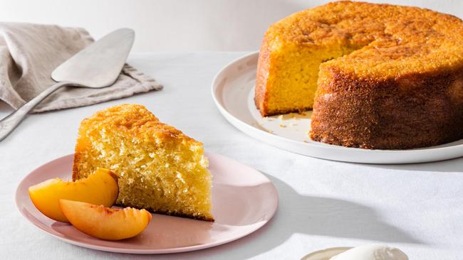 Elizabeth Hewson's effortless olive oil cake. Picture: Nikki To