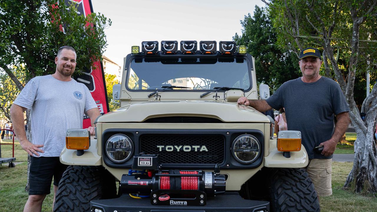 Josh Forster and Carl Walters at the Driver and Rider signing at Darwin Waterfront for betr Darwin triple crown 2023 Picture: Pema Tamang Pakhrin