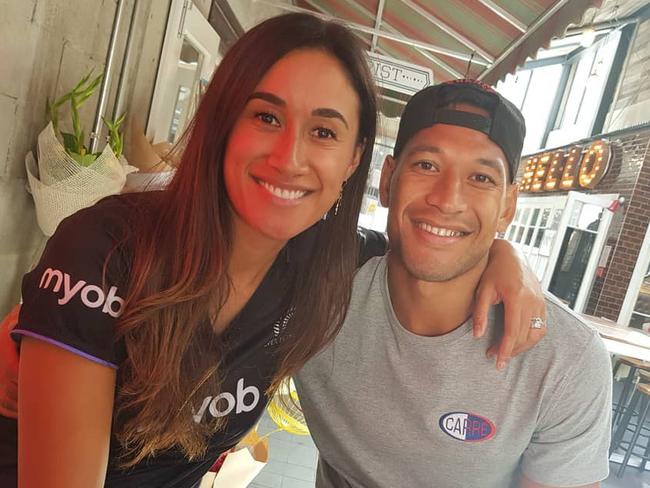 Israel Folau and wife Maria TutaiaPicture: Instagram @izzyfolau