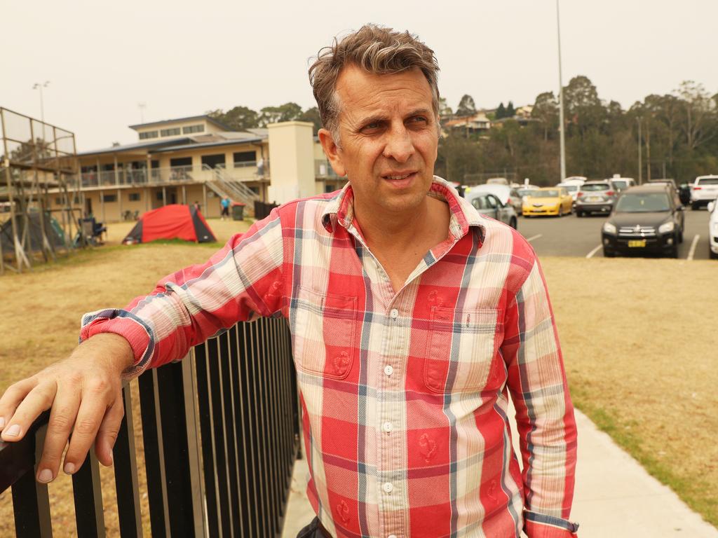 Bega MP Andrew Constance at the Batemans Bay evacuation centre on January 2. Picture: John Grainger