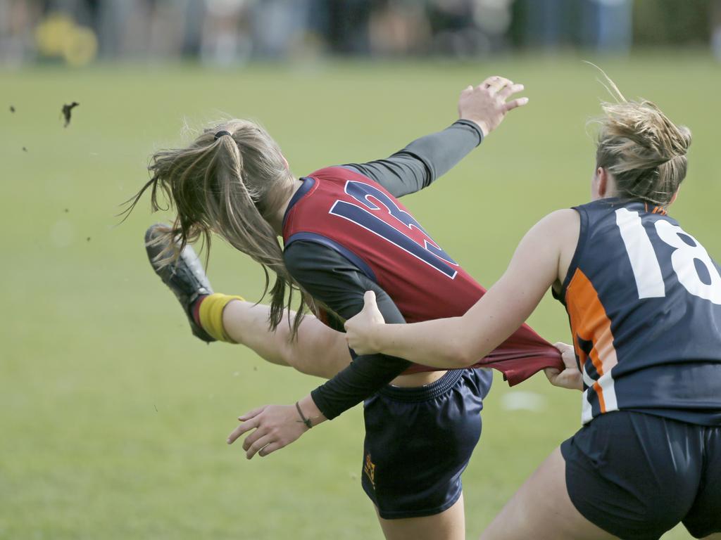 Fahan versus Scotch Oakburn in the Sports Association of Independent Schools Australian Rules girls grand final. Picture. PATRICK GEE